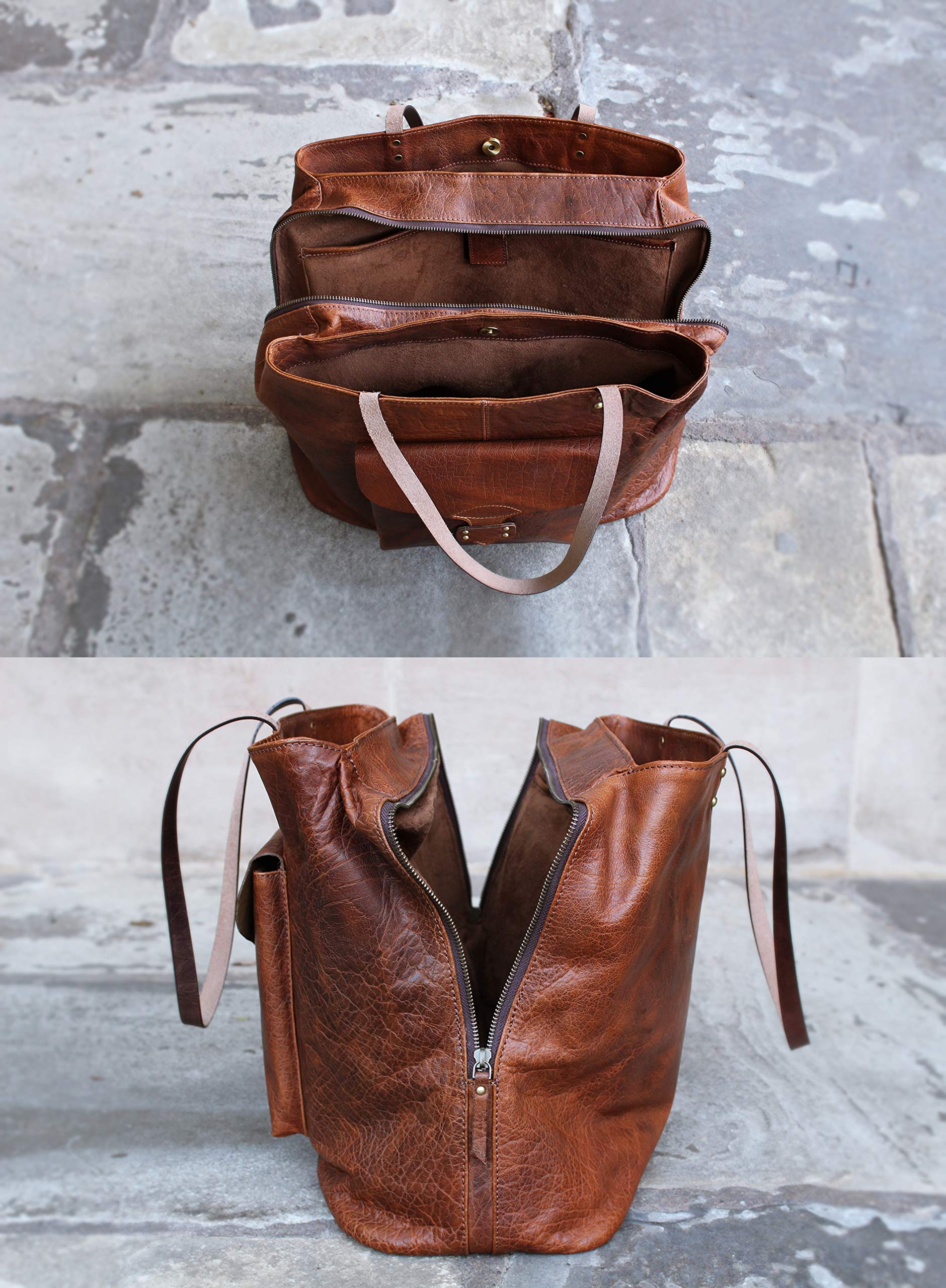 Handgefertigte personalisierte Damen Lederhandtasche Umhängetasche große Tote (passende Brieftasche zum Kauf erhältlich)
