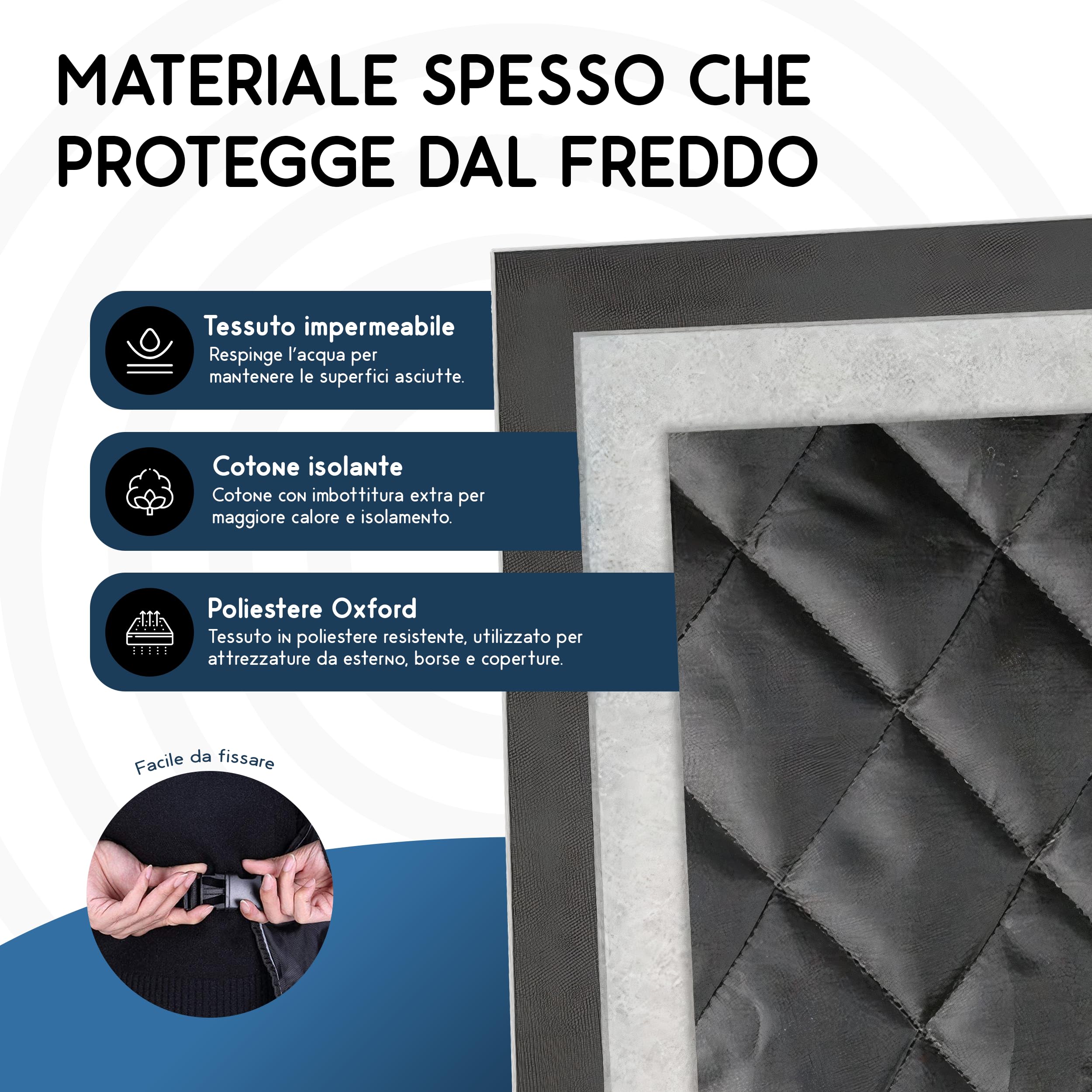 Scooter - Tappeto universale per gambe - Scalda gambe - Coperta - Tappeto Scootmobile - Impermeabile - Antivento - Copertina Scooter