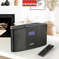 Vista 7 de Aiwa Altavoz inalámbrico - Libera un sonido potente y una conectividad versátil - Experimenta la libertad Bluetooth, radio FM, reloj, 20 W RMS