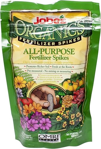 Jobes 06528 Organics - Picos fertilizantes multiusos 4-4-4 50 unidades
