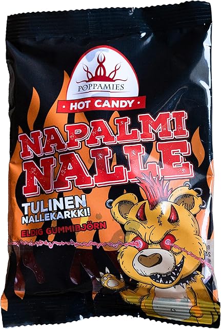 Pikantny Gummy Bear Słodycze Maki NapalmiNalle Gumy owocowe chili - Bezglutenowe, Bez laktozy, Wegańskie - Przyprawa: 4/10 - Rozmiar: 125g
