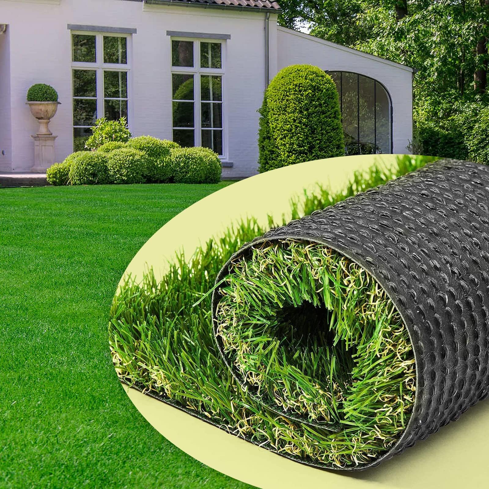 Amazon.com: Oiyeefo Artificial Turf Grass Outdoor - Fake Grass Rug with ...