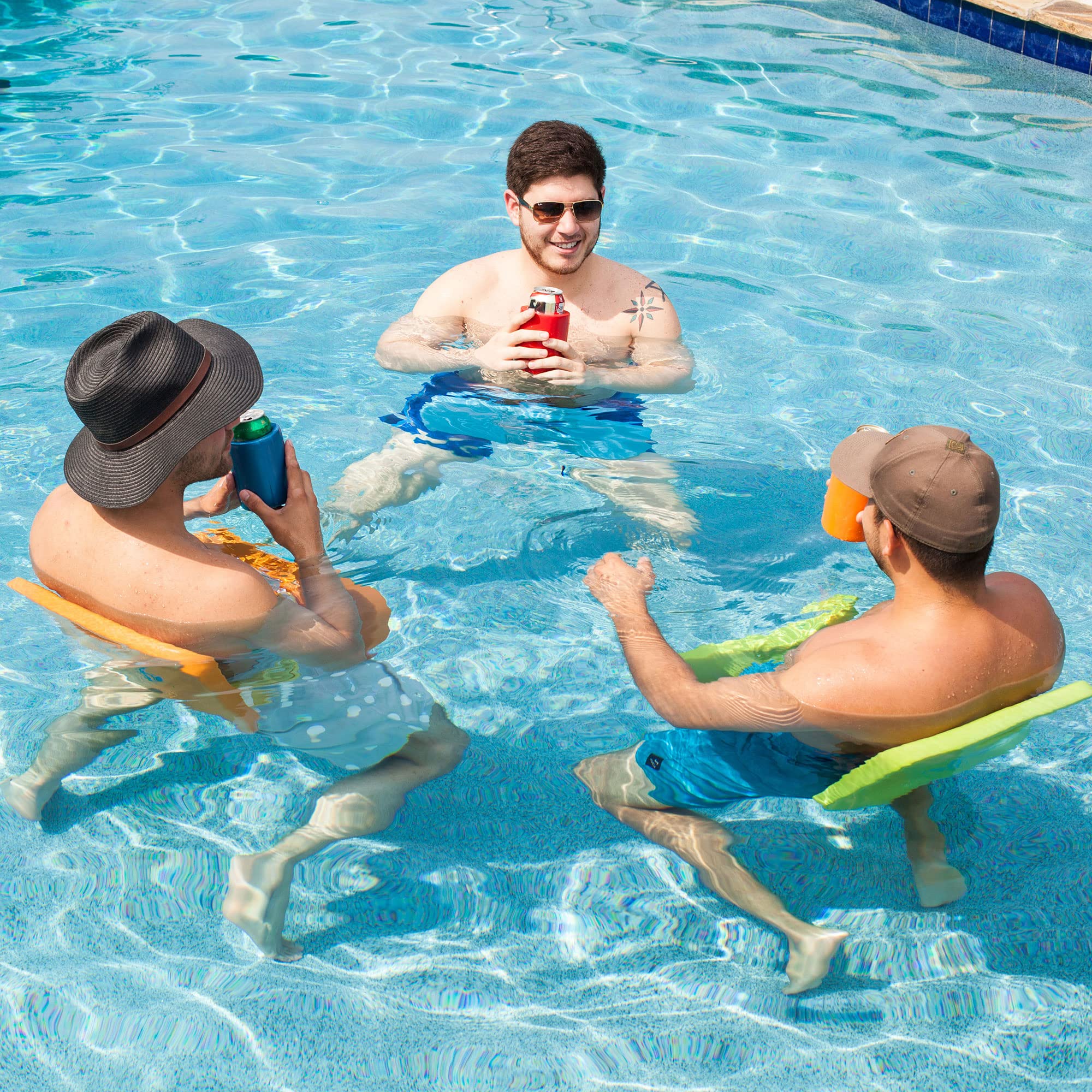 TRC Recreation Flotador de piscina de espuma súper suave para adultos y niños, tumbona para piscina, lago, río y playa, esencial