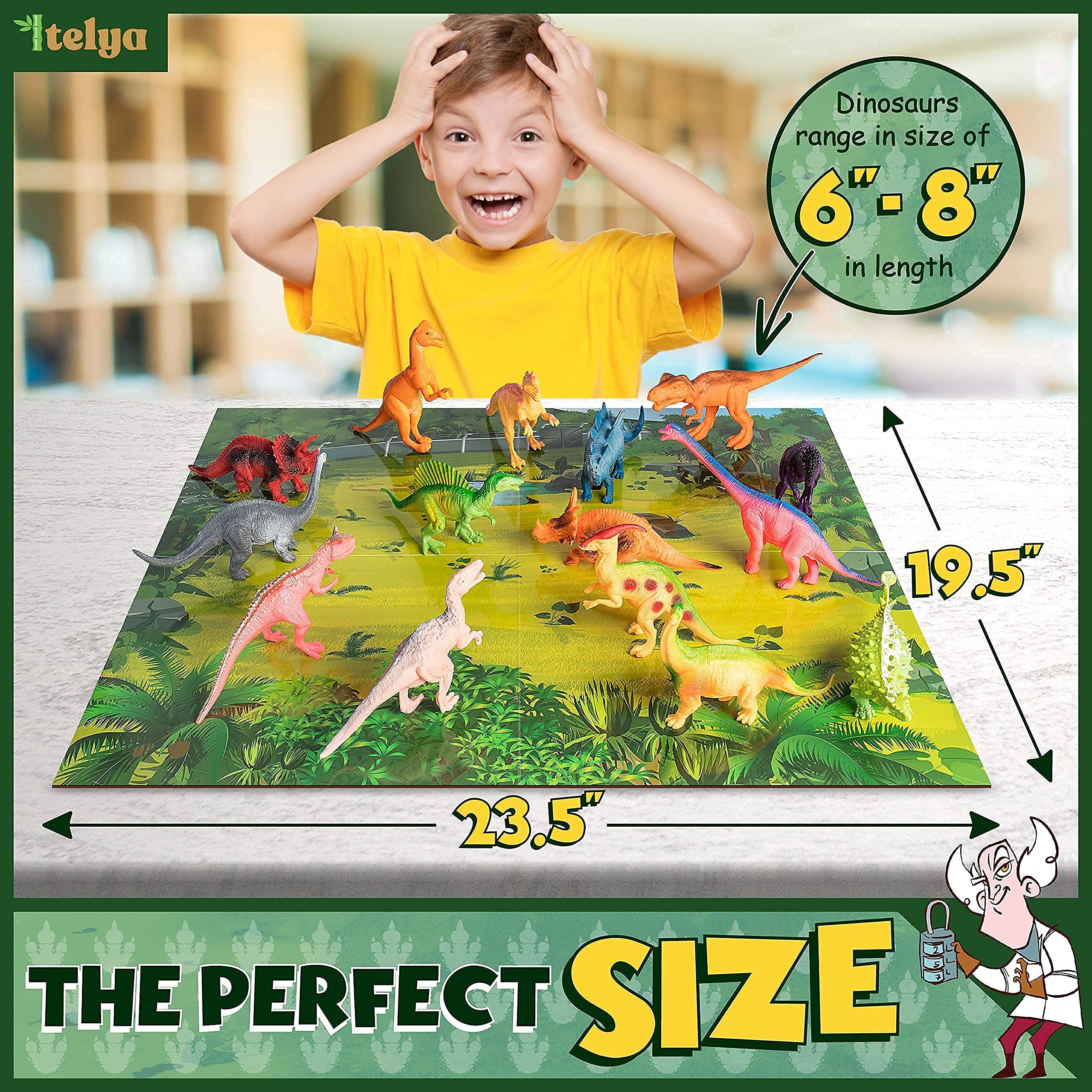 Buy Itelya Free The Dinosaurs! Dinosaur Board Game, 15 Dinosaur