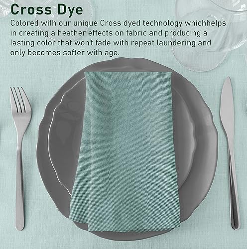 Miniatura 5 de Ruvanti Juego de 6 servilletas de tela reutilizables de 18 x 18 pulgadas, lavables, suaves y duraderas, servilletas de tela de polialgodón para