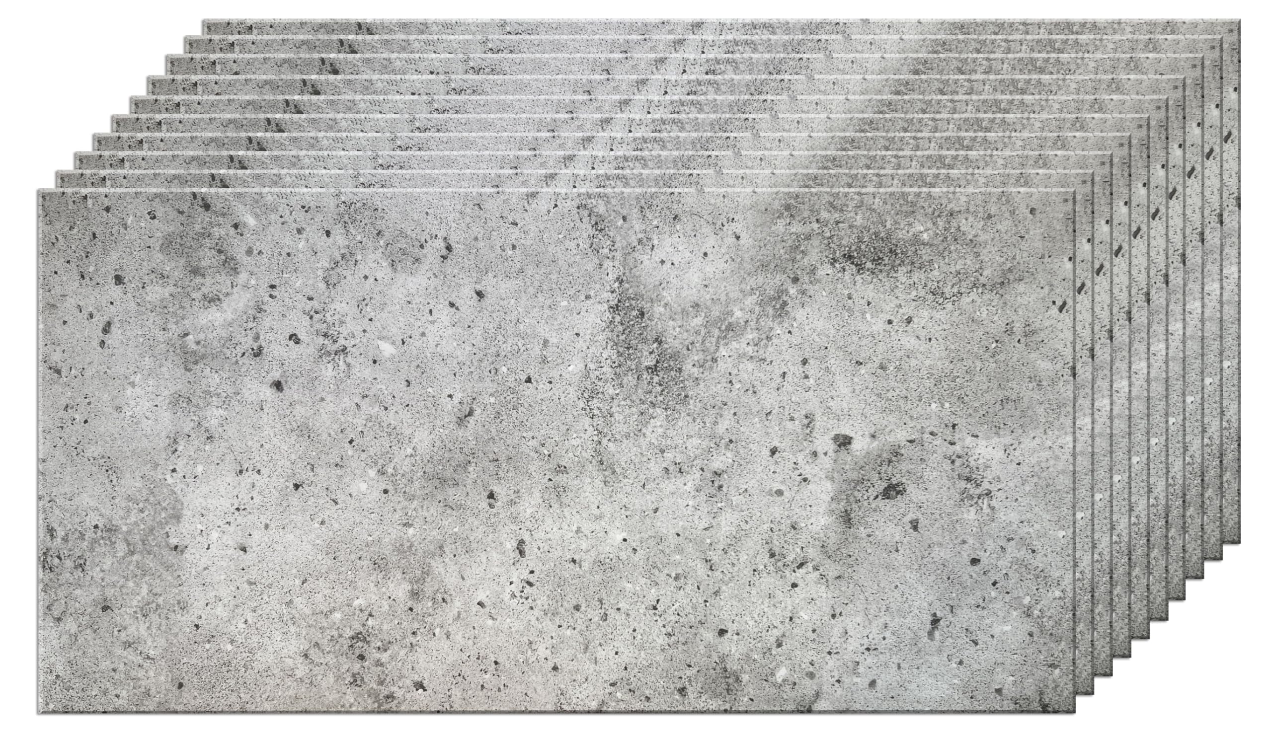 DECCART Wand-Paneele in Betonoptik - Deckenpaneele - Wandverkleidung Deckenverkleidung mit Beton-Imitat - Wandplatten in Grau aus Polystyrol - 100x50 cm - Betongrau - 7314 XL - 16 Stück (8 m²)