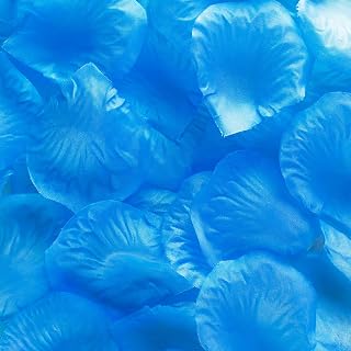 Super Z Outlet Silk Fabric Flower Mini Rose Petals for Weddings - 1000 Pieces - Blue