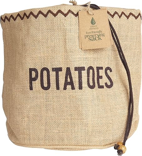 Miniatura 8 de Bolsa de preservación para patatas de arpillera con forro opaco.