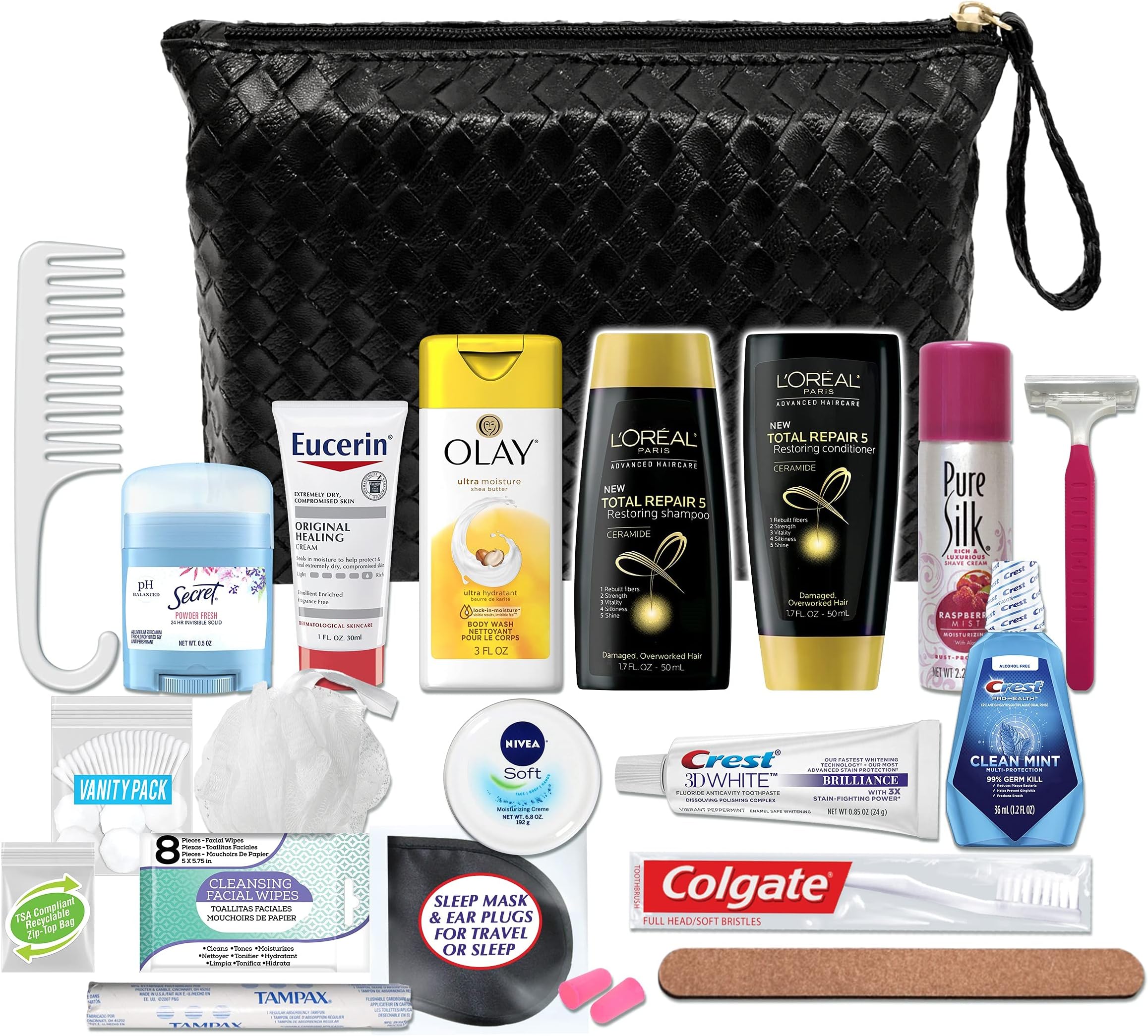 Convenience Kits International Women’s Premium Travel Kit with TSA Compliant Travel Size Essentials