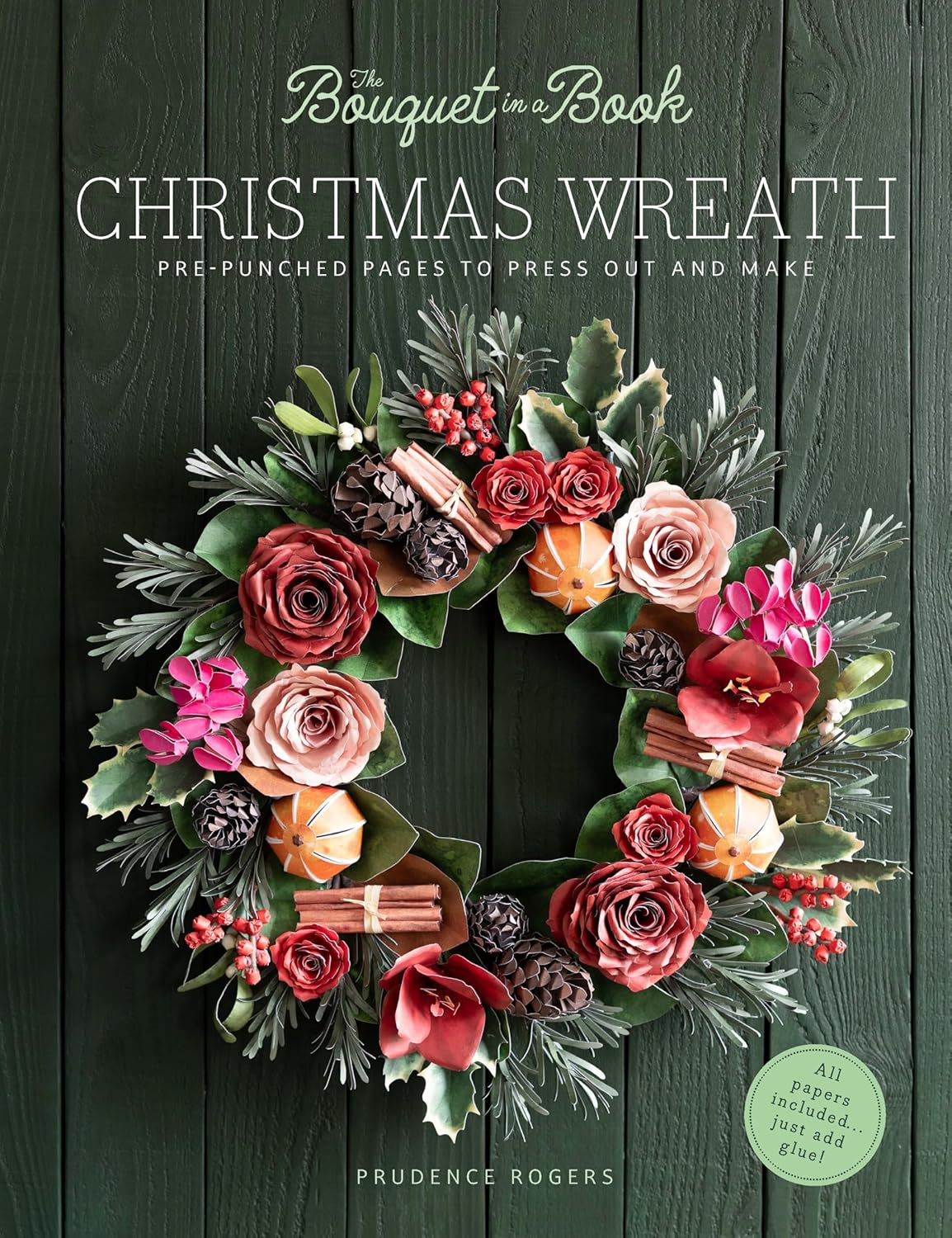 The Bouquet in a Book Christmas Wreath: Pre-punched pages to press out and make