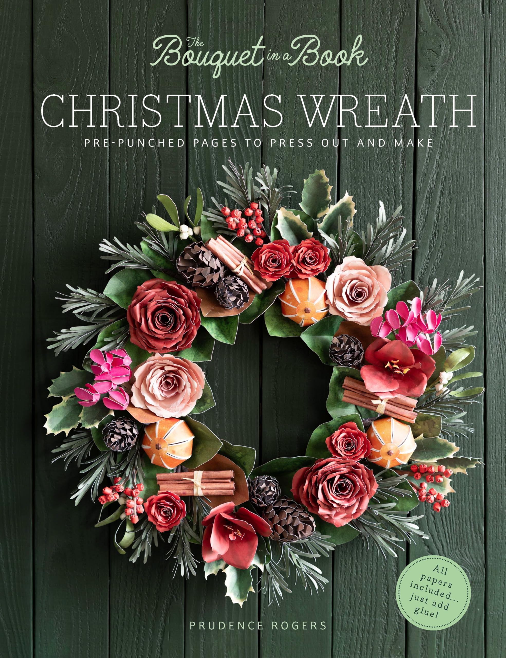 The Bouquet in a Book Christmas Wreath: Pre-punched pages to press out and make