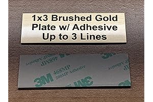 Custom Engraved 1x3 Name Plates Engraved Brass With Adhesive 1 Pack