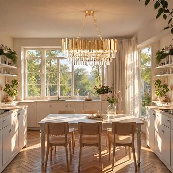 Crystal Chandeliers Ceiling Light Gold - Modern Crystal Chandelier [Energy Class G]