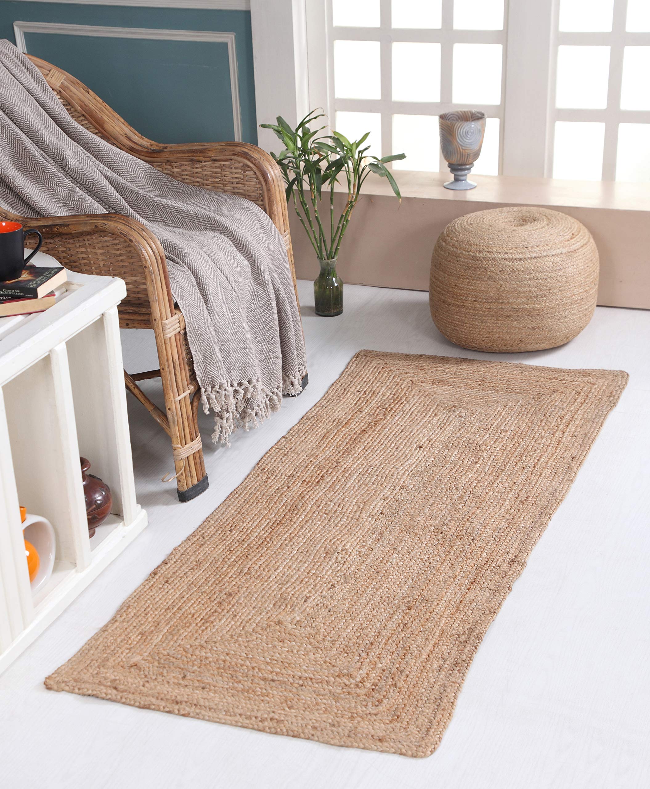 About Home Natural Jute Jute Rug Made Of Fibers (76X182cm)