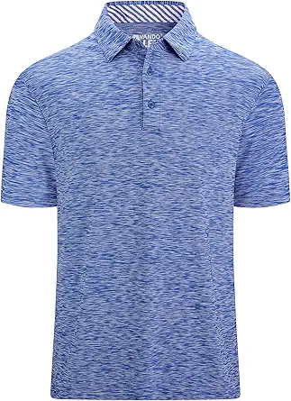 Alex Vando Mens Golf Shirt Moisture Wicking Quick-Dry Short Sleeve Casual Polo Shirts for Men