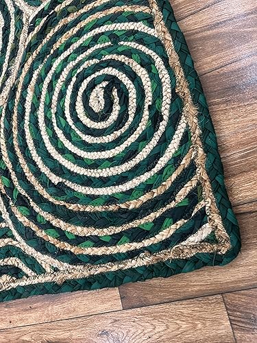 Miniatura 3 de ARTS OF JAIPUR Collection - Alfombra de pasillo de yute natural, 3 x 10 pies, alfombra de pasillo de yute natural, estilo vintage, tamaño