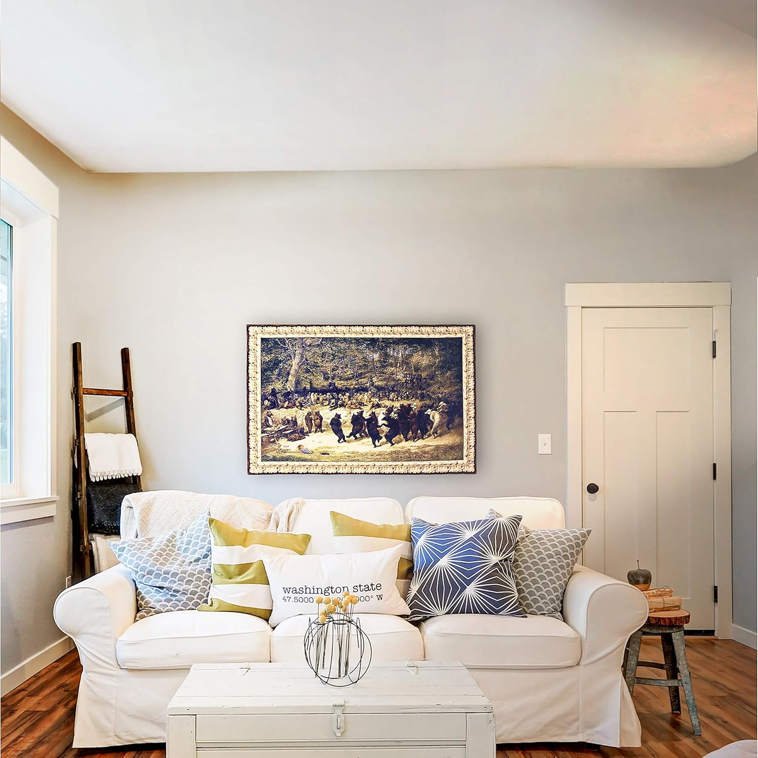 Bear Dance by William Holbrook Beard | Woven Tapestry Wall Art Hanging | Satirical Dance of Bears | 100% Cotton USA Size 53x34