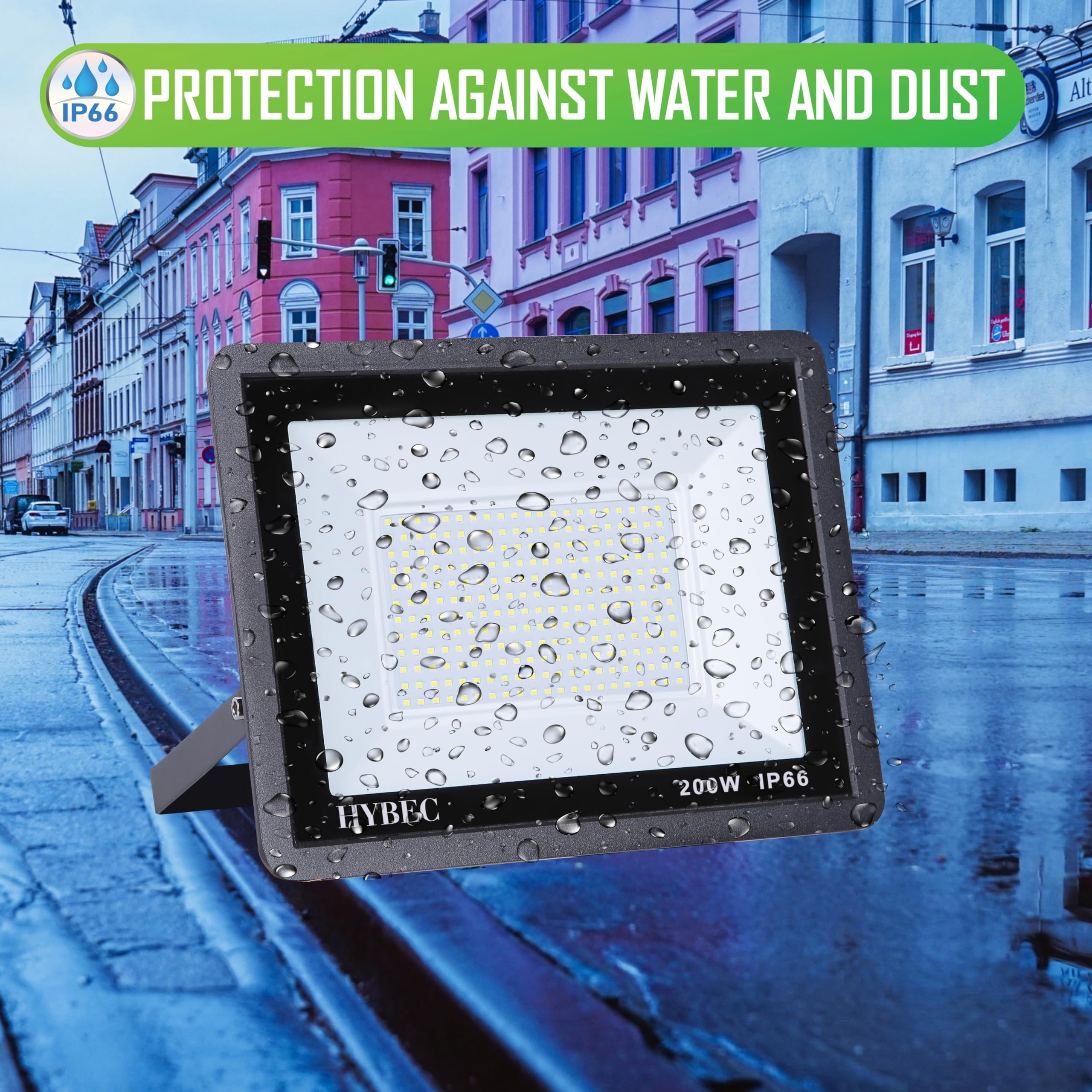 CLAR - Proiettore LED esterno 200 W, illuminazione esterna, 200 W (pacchetto 2)