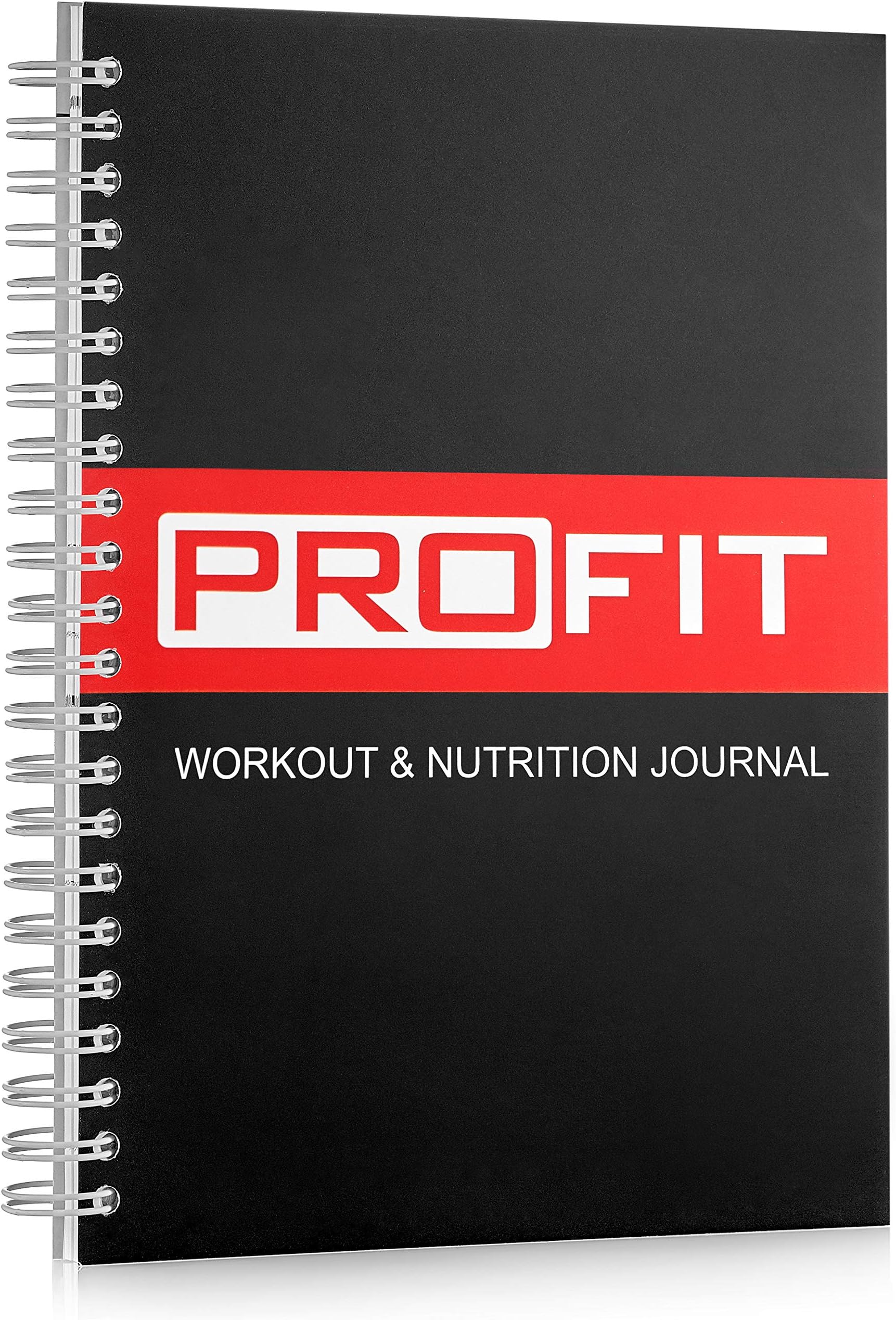 ProFit Fitness and Food Journal - Weight Loss Planner | Workout Log | Diet Notebook | Gym Exercise Diary - Easy-To-Use A5 Fit Book / 6x8 Inches / 140 Pages / Undated