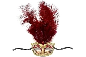 Mystique Masquerade Delight: Red and Gold Elegance for Unforgettable Nights