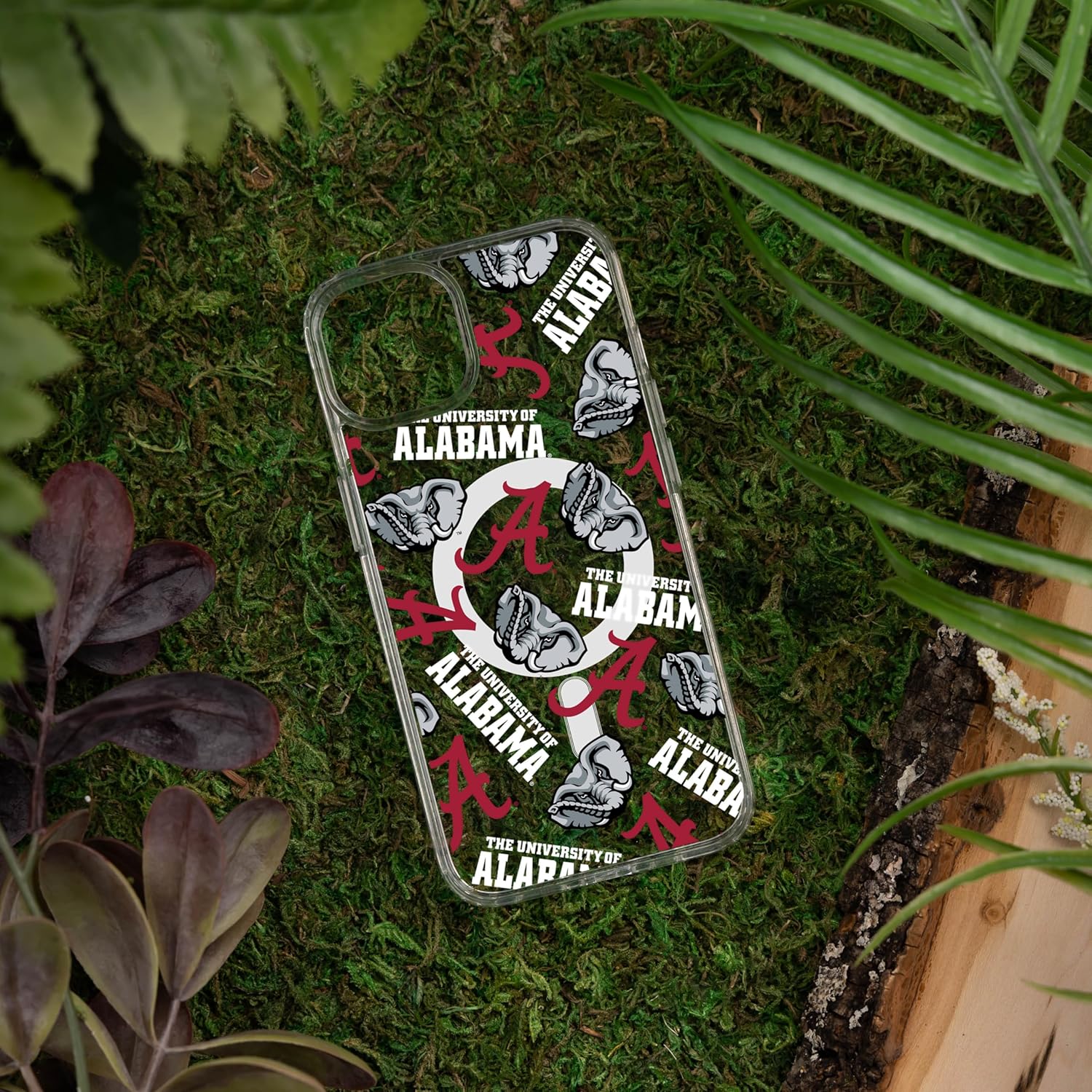 Affinity Bands Alabama Crimson Tide HD Phone Case Compatible with MagSafe Apple iPhone 14 Pro (Scattered)