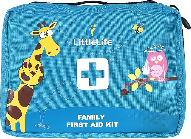 LittleLife Family First Aid Kit With CE Certified Contents, Ideal For Home And Family Holidays To Treat Common Injuries