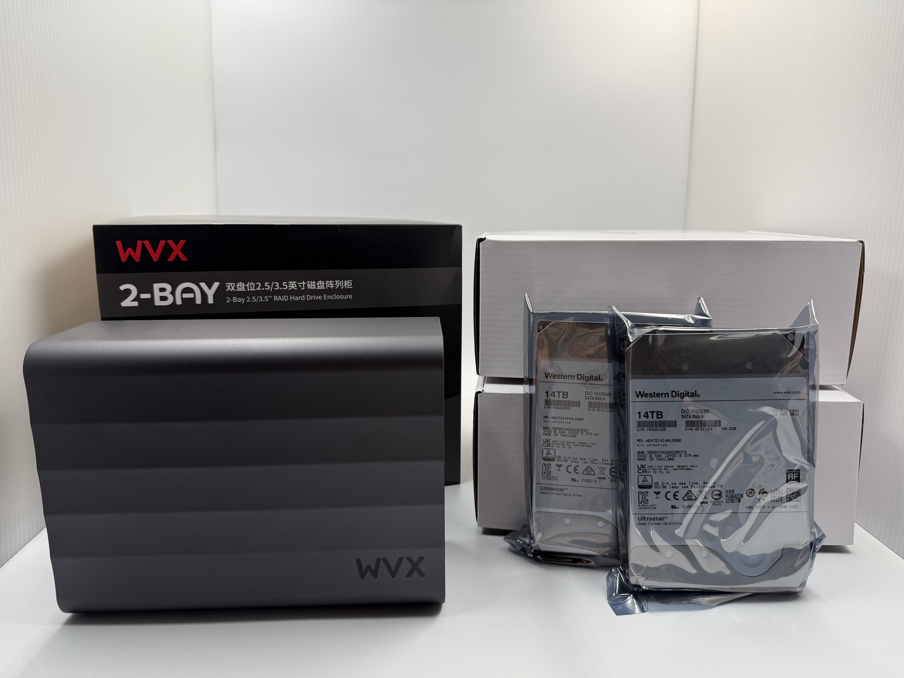 Amazon | 【HDD 14TB×2台付属】hdd ケース RAID対応,2.5/3.5インチ両