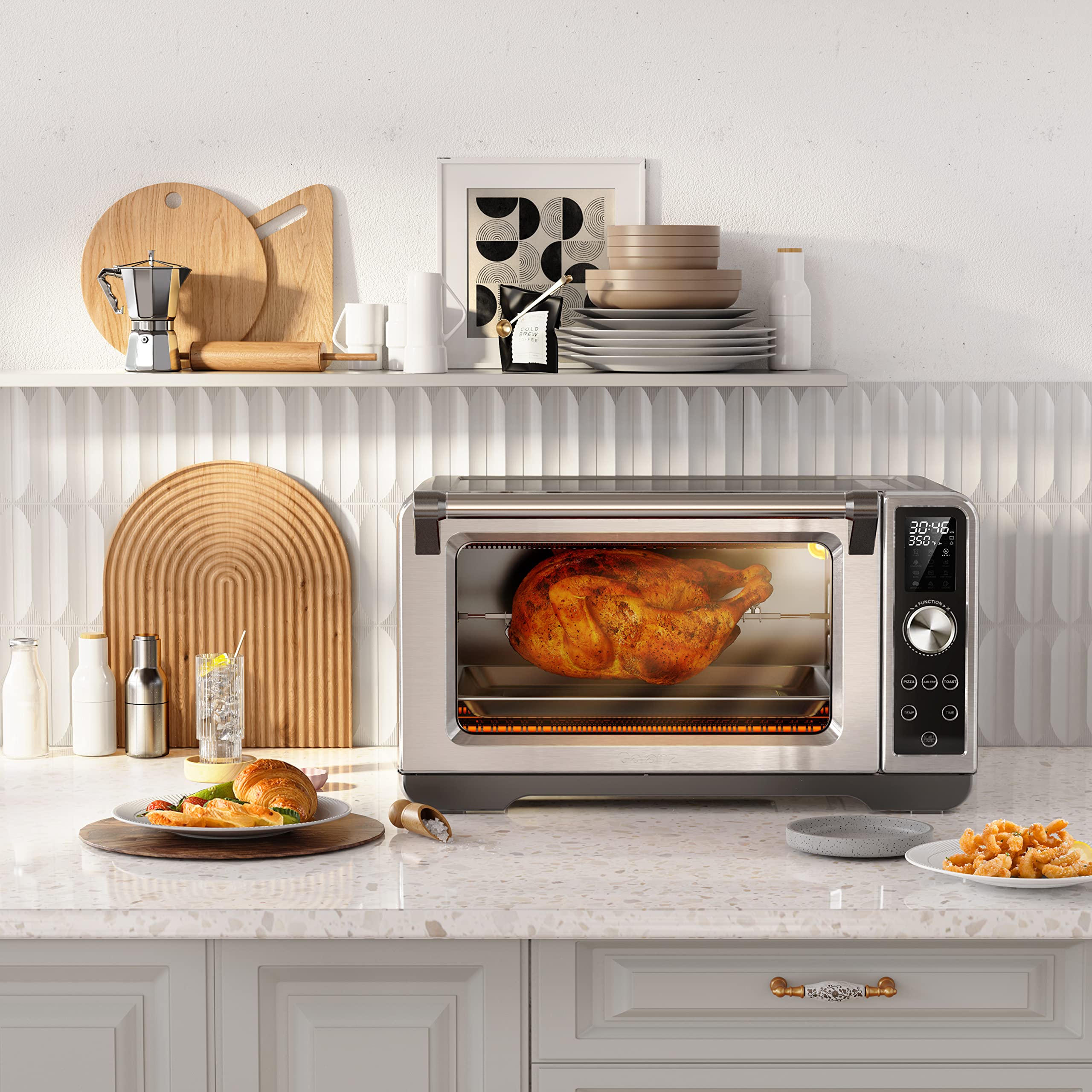 galanz 6 slice digital toaster oven with air fry