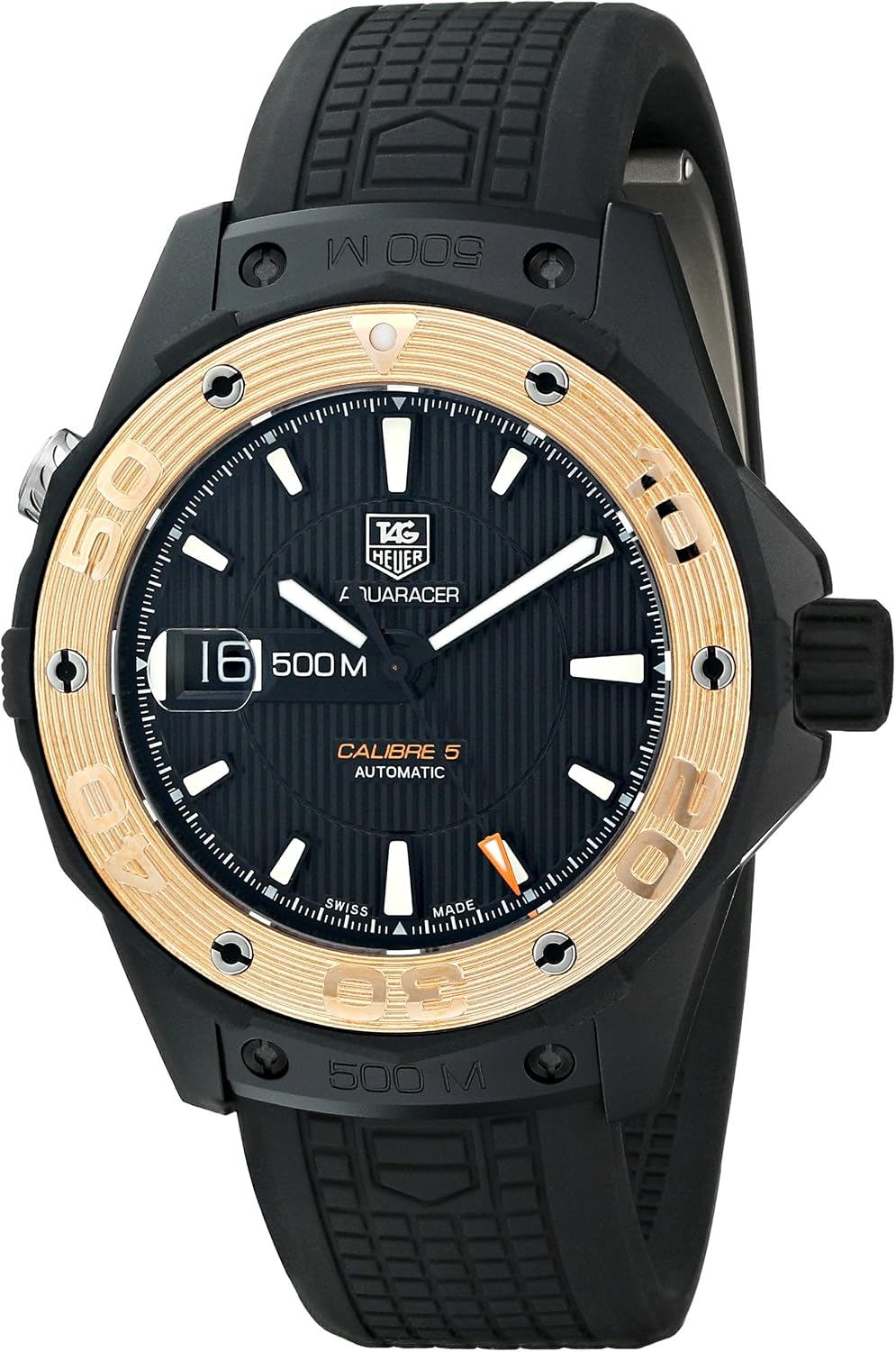 TAG Heuer Men’s WAJ2182.FT6015 Aquaracer Analog Display Swiss Automatic Black Watch