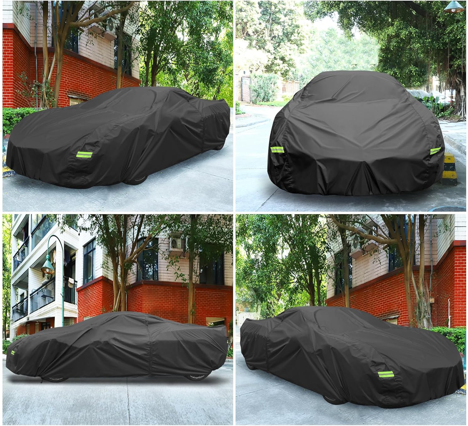 X AUTOHAUX Waterproof Car Cover for Chevrolet Corvette C3 1968-1982 Outdoor Full Car Cover with Zipper Door for Snow Rain Dust All Weather Protection