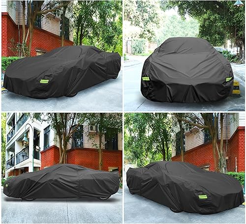 Miniatura 6 de X AUTOHAUX Funda impermeable para automóvil Chevrolet Corvette C3 1968-1982 al aire libre con puerta con cremallera para nieve, lluvia, polvo,