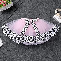 Vista 18 de IBTOM CASTLE Conjunto de ropa para niñas de 1er cumpleaños con diseño de pasteles, falda tutú, diadema y accesorios para fotos Rosa - dos largos