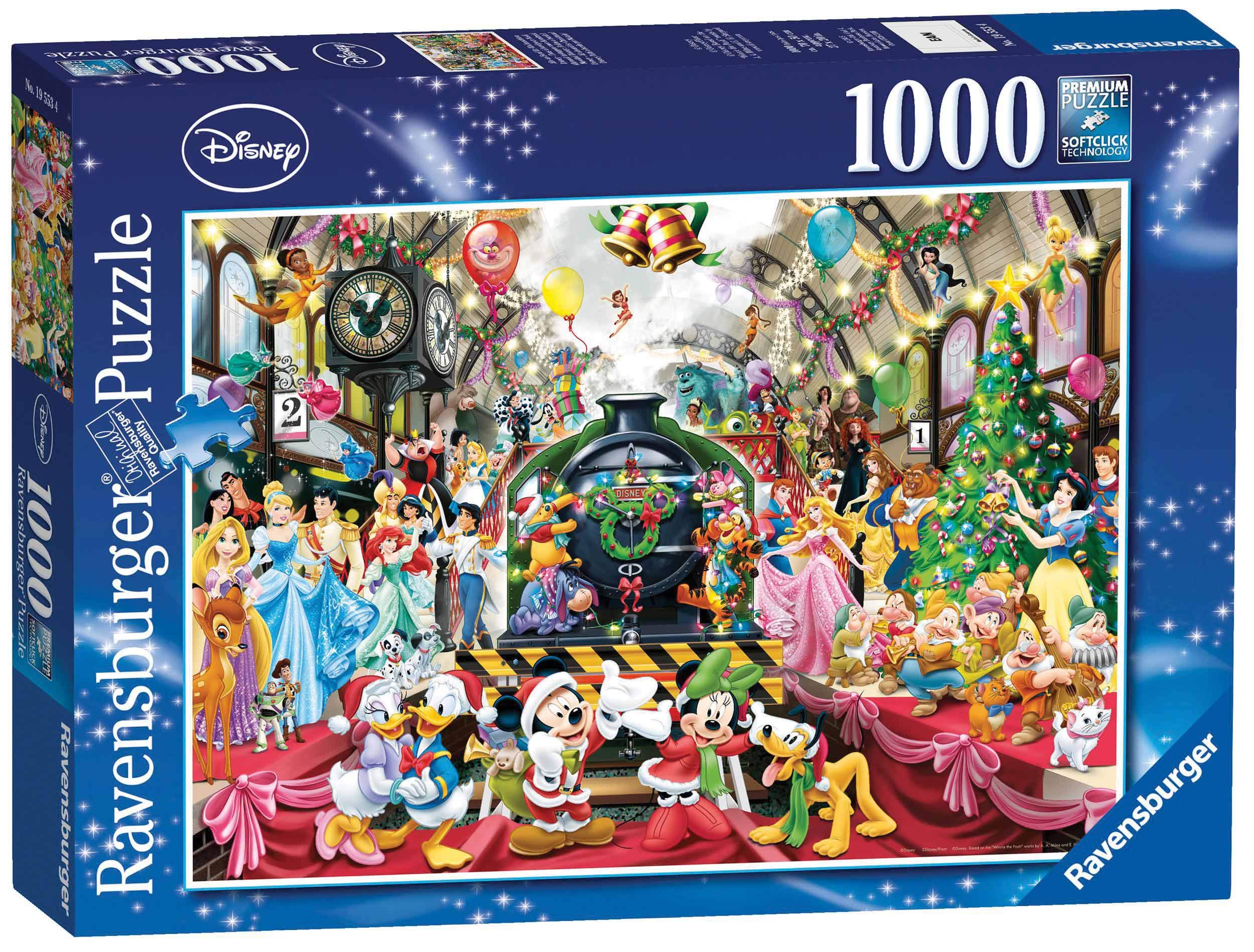 Ravensburger - 19553 - Puzzle - Tous Ã€ Bord pour Noël - Disney - 1000 Pièces