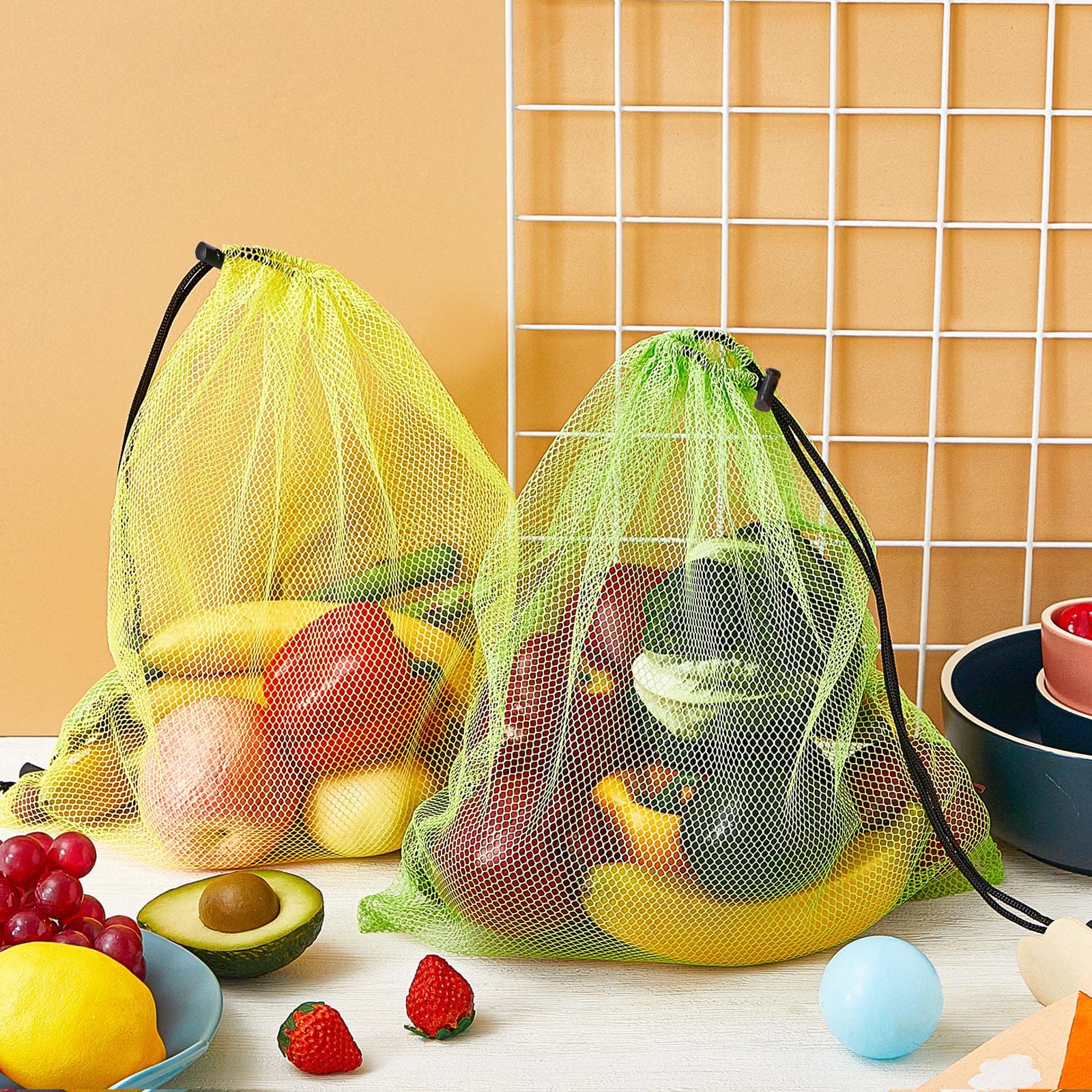 Lot de 36 sacs en maille de 33 x 39 cm avec cordon de serrage pour le linge, la plage, les voyages, la piscine, les jouets