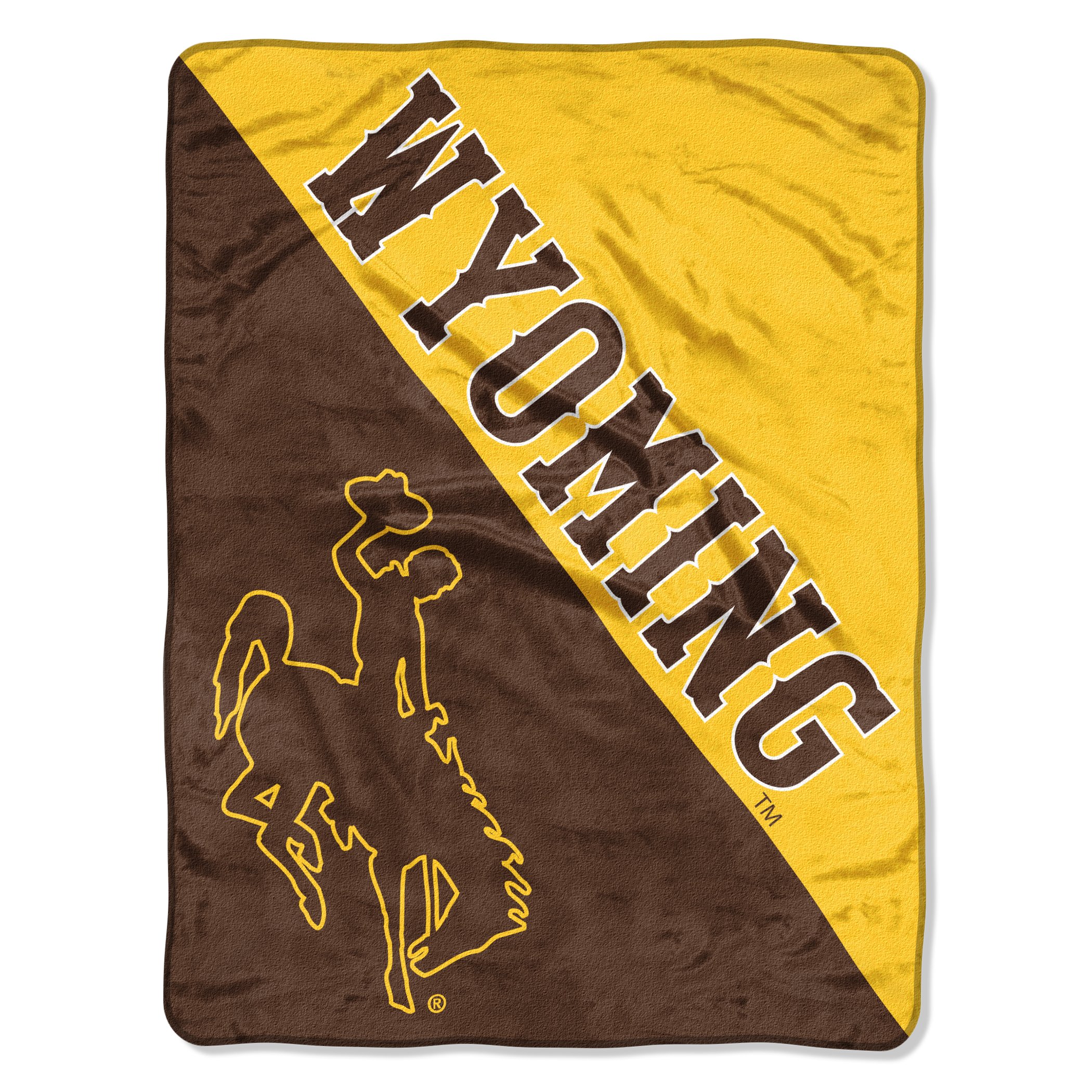 Northwest NCAA Wyoming Cowboys Unisex-Adult Micro Raschel Throw Blanket, 46" x 60", Halftone
