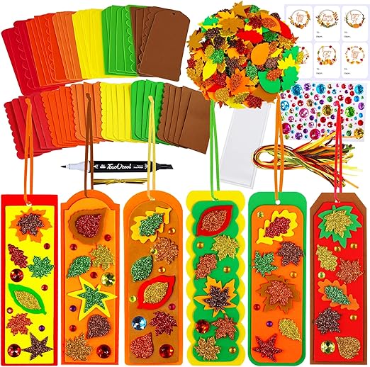 Winlyn 36 Sets Fall Craft Kits Fall Crafts DIY Fall Leaf