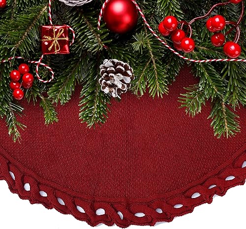 Vista 49 de Mr. Pen Christmas Tree Skirt - 48 inches, Faux Fur, White