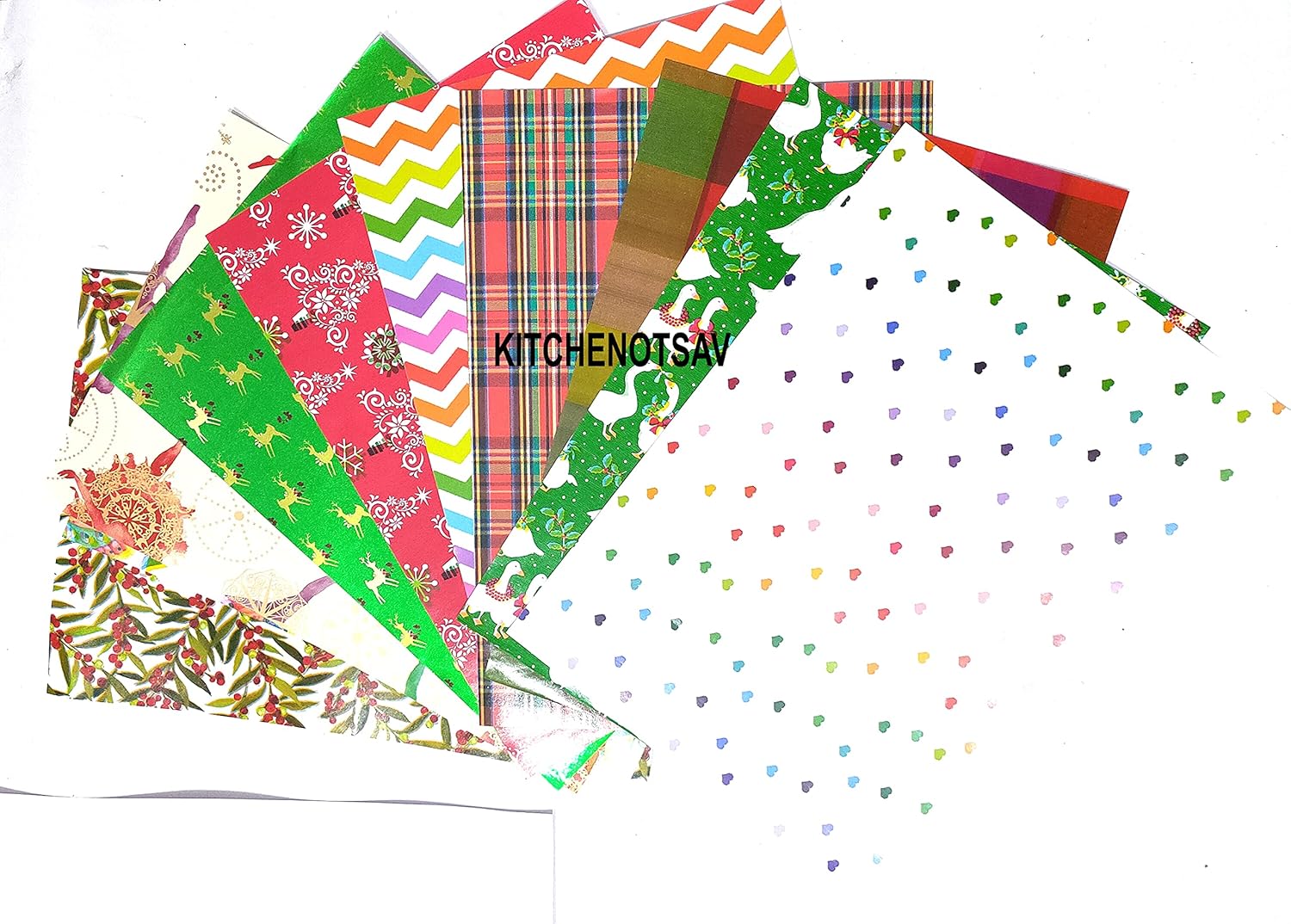 KITCHENOTSAV Multicolor A4 (80GSM) Printed Sheets Art and Craft Paper Sheets for DIY