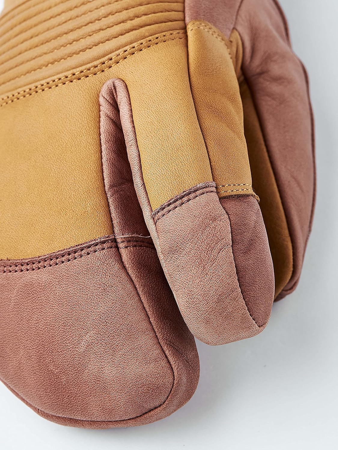 Hestra Vertical Cut CZone 3-Finger Leather Winter Glove - Windproof and Waterproof, Versatile 3-Finger Glove for Skiing, Snowboarding and Snow