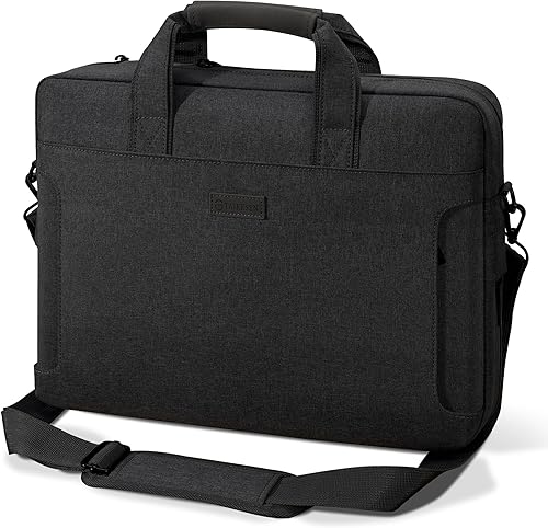 Bolsa de hombro para laptop, 13-13.3-14-15-15.6-16-17.3 pulgadas, portátil  tableta, repelente al agua, negocios para hombres y mujeres, Negro -