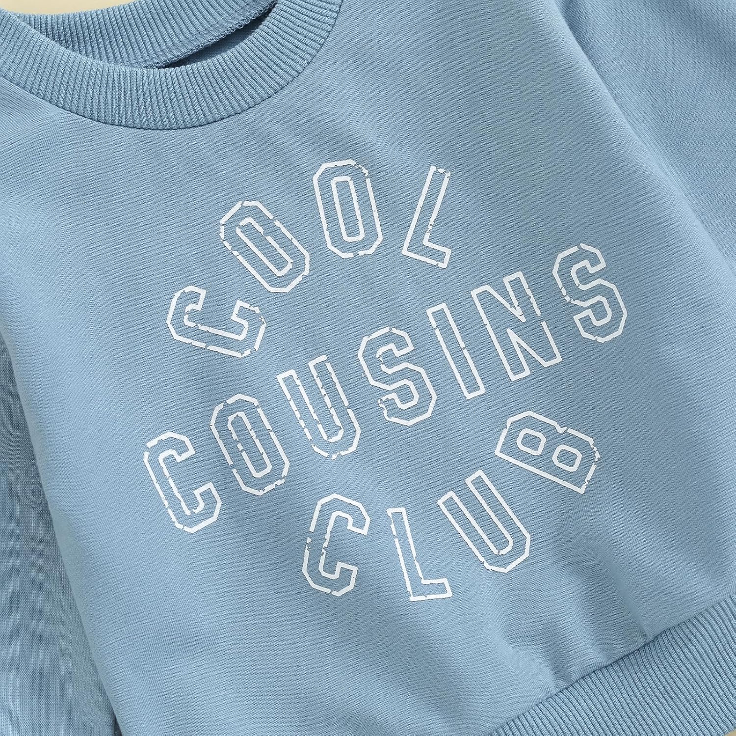 Toddler Boys Fall Outfits Cute Cousin Crew Neck Shirt Long Sleeve Baby Sweatshirts Long Pants Baby Winter Clothes - Image 6