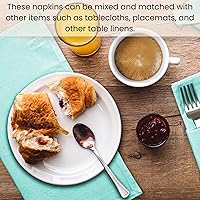Vista 8 de Servilletas de tela de algodón de Cotton Clinic – Servilletas de mesa perfectas para uso diario – Suaves y duraderas, lavables – Ideales