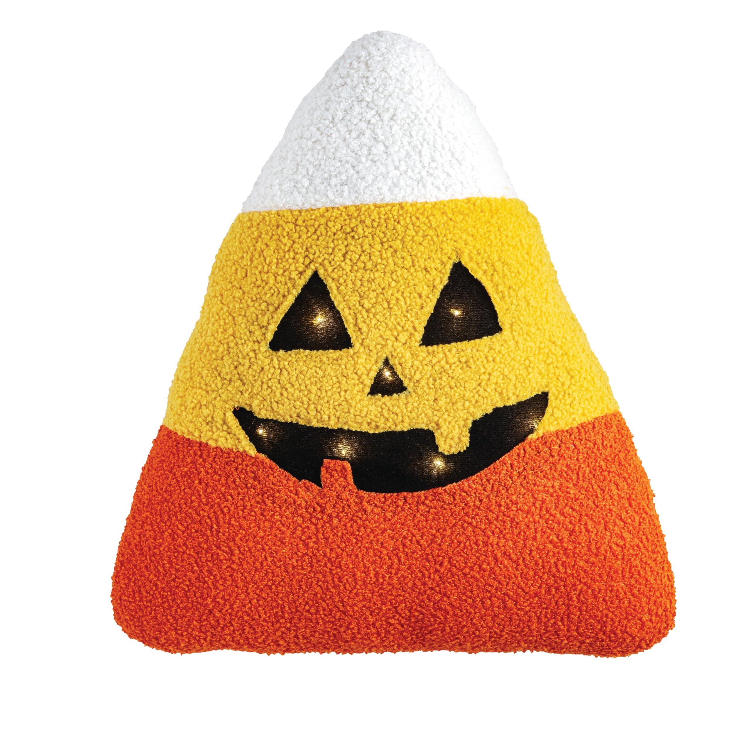 Coussin lumineux d'Halloween à DEL jaune Mud Pie pour décoration de canapé