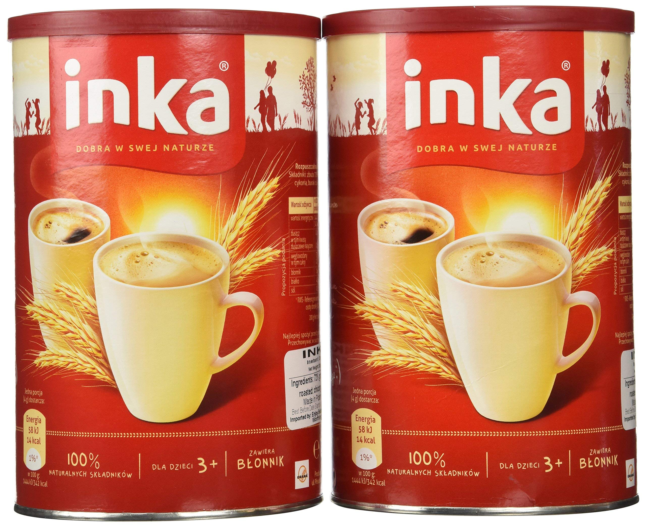 Inka 2 Cans of Instant Grain Coffee Drink 7oz Each - 10 Pack