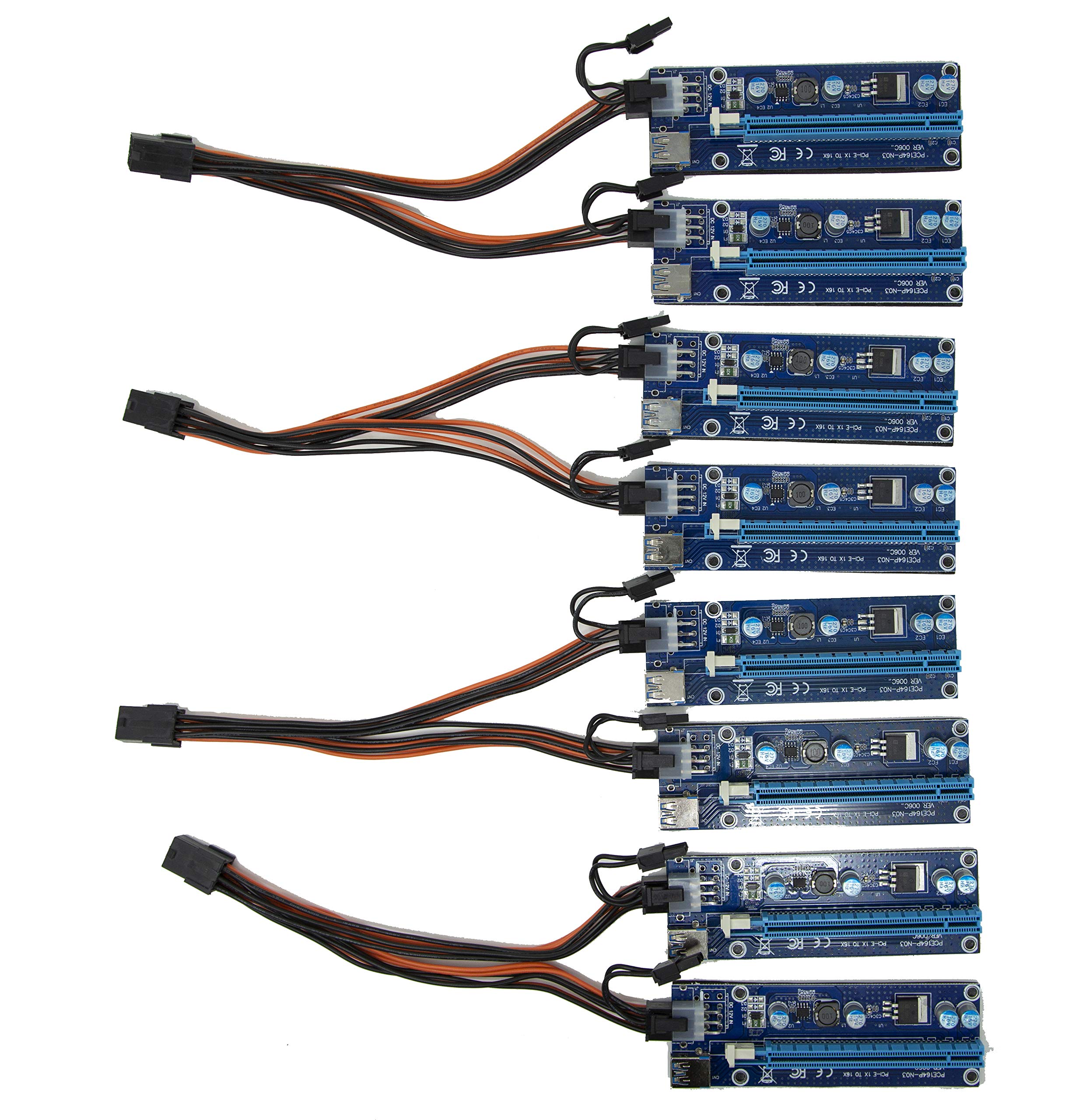 Amazon.com: Deep In The Mines Four 18AWG PCI-E 6pin to Dual 8-pin  Y-Splitter Extension Cable GPU Mining ZCASH ZEC Ethreum ETH : Electronics