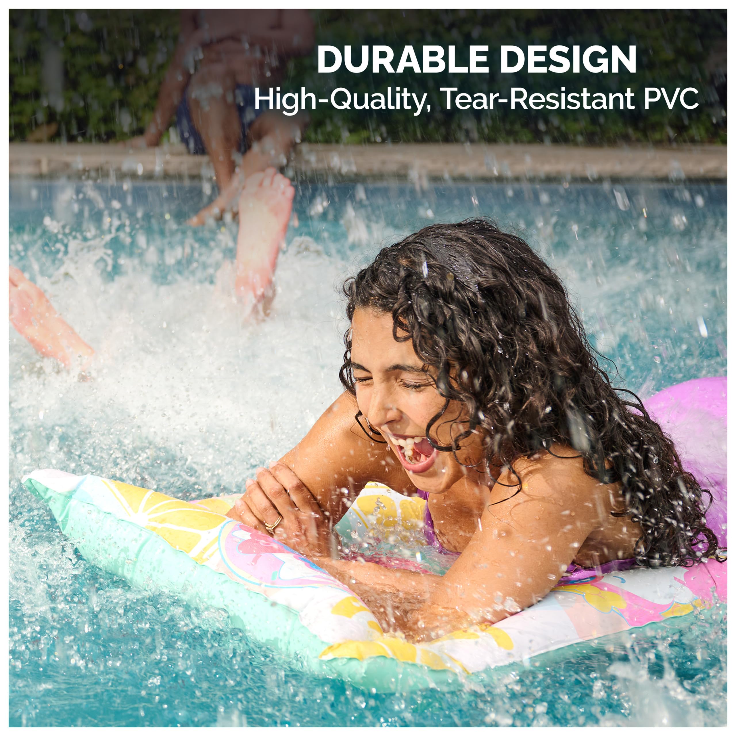 Swimways Stitch Suntanner - Flotador inflable para piscina y juguetes de piscina para niños, accesorios de piscina y artículos esenciales de playa para adolescentes de 14 años en adelante
