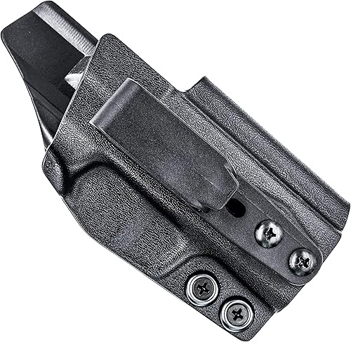 Óptica redondeadaRMR Cut Tuckable IWB KYDEX Holster Compatible con garras Retención 'Posi-Click' Ajuste personalizado Inclinación y altura de