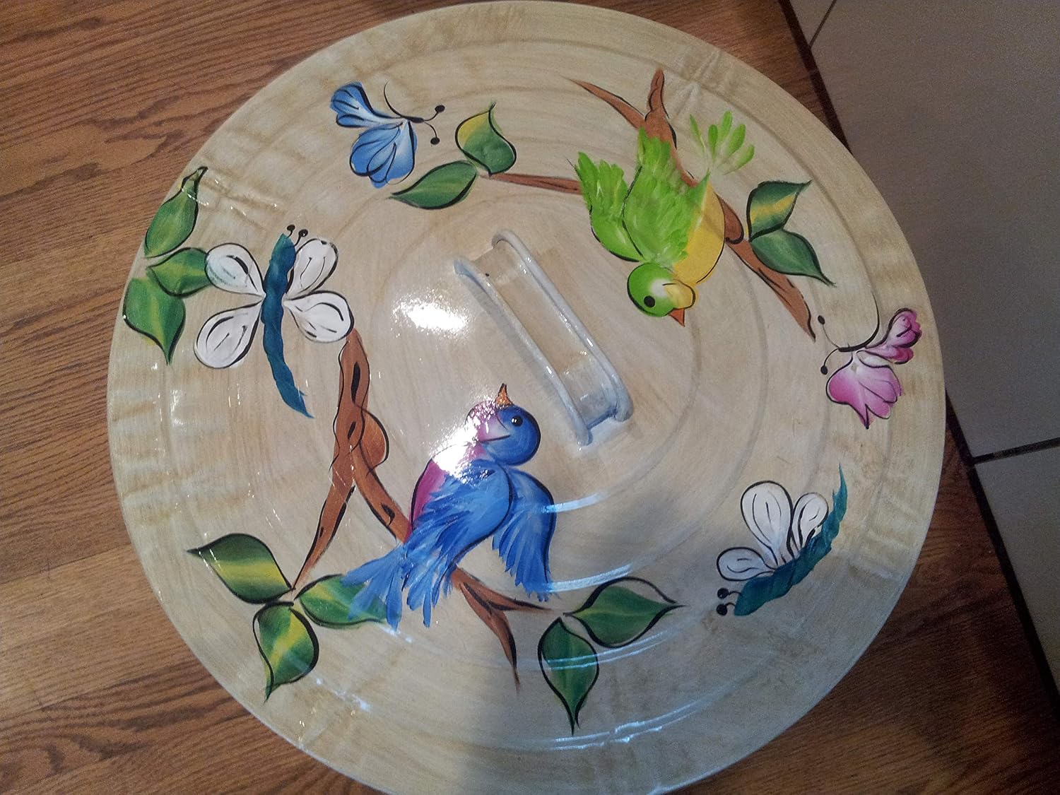 10 Gallon Hand Painted Decorative Trash Can Garbage Can