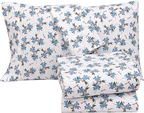 Vista 79 de RUVANTI Sábanas de franela 100% algodón King 4 piezas Celestial Stag Ciervo celestial