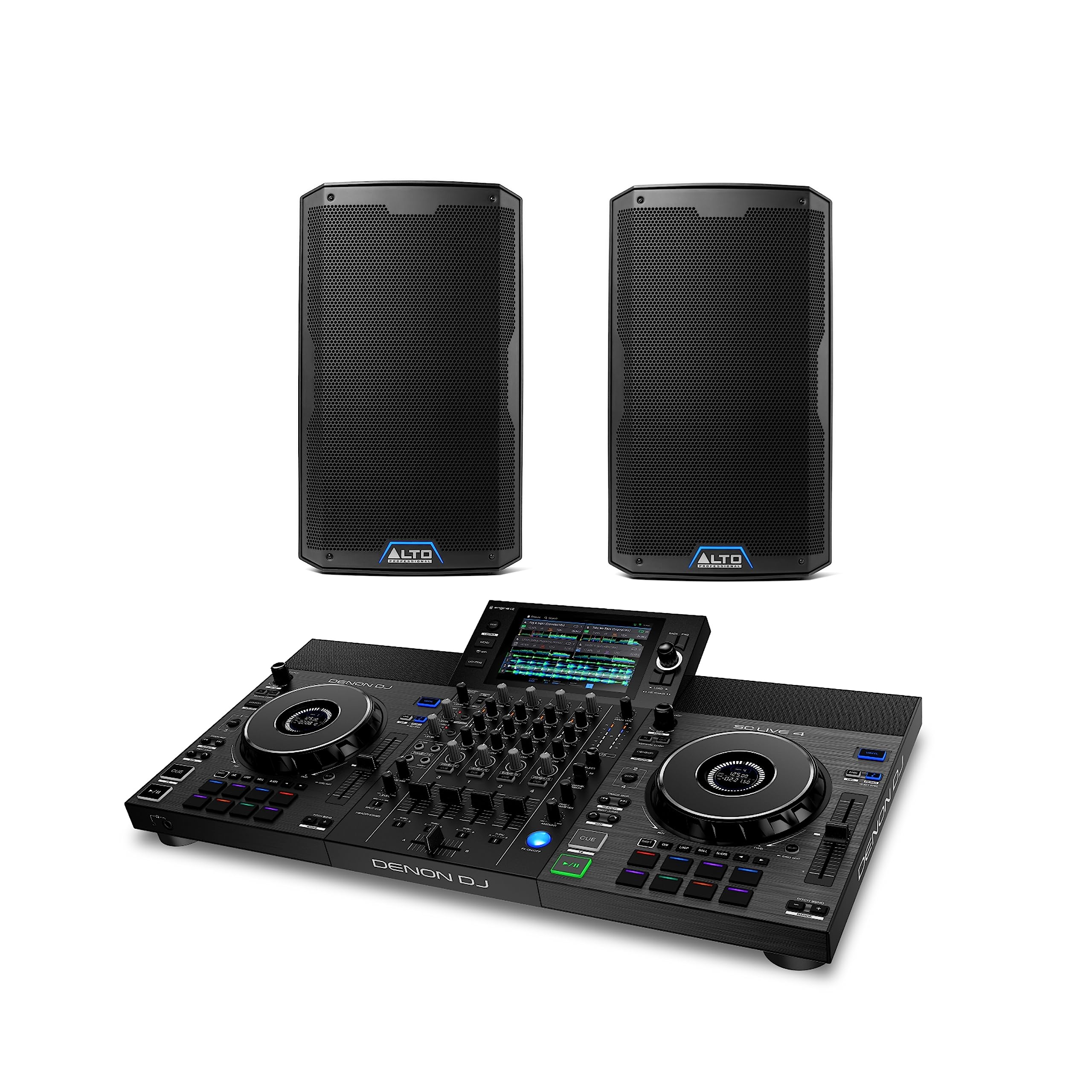 Denon DJ SC LIVE 4 + 2x Alto Professional TS410 - Console DJ